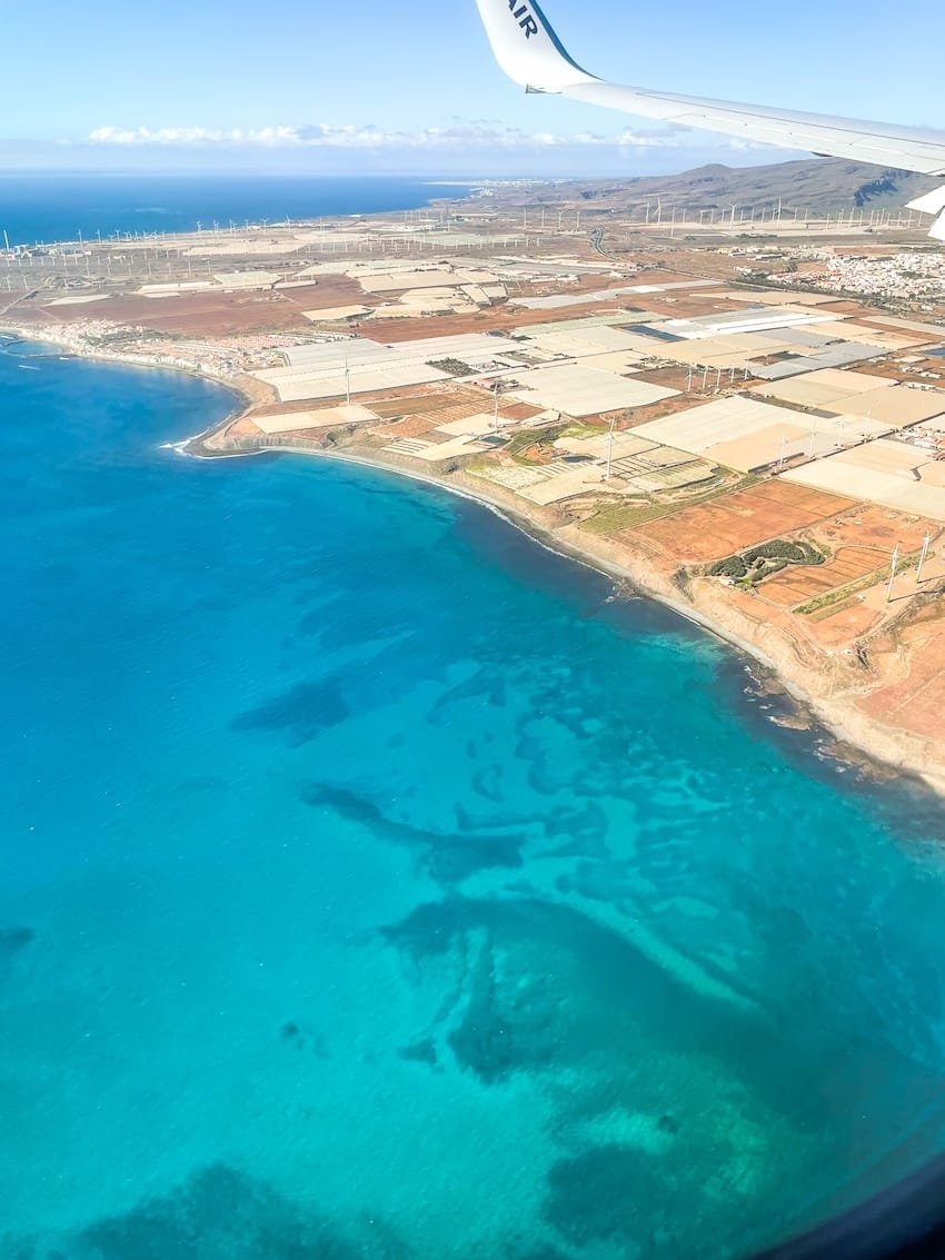Gran Canaria dall'aereo