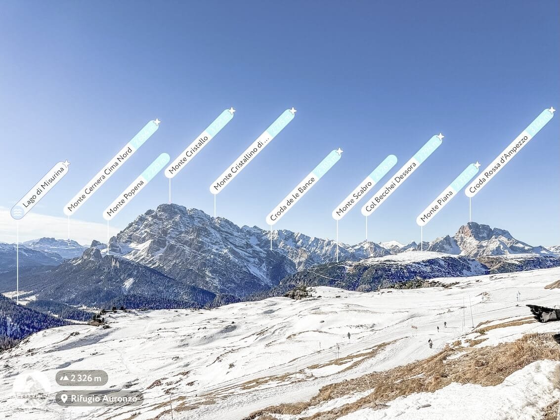 Panorama sui Monti dal Rifugio Auronzo 2