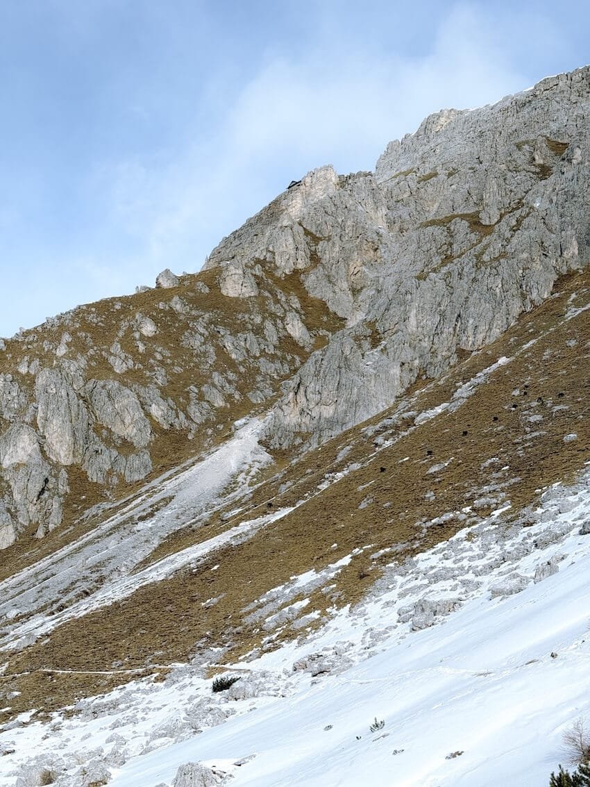 Sentiero verso il Rifugio Averau dopo le Rocce
