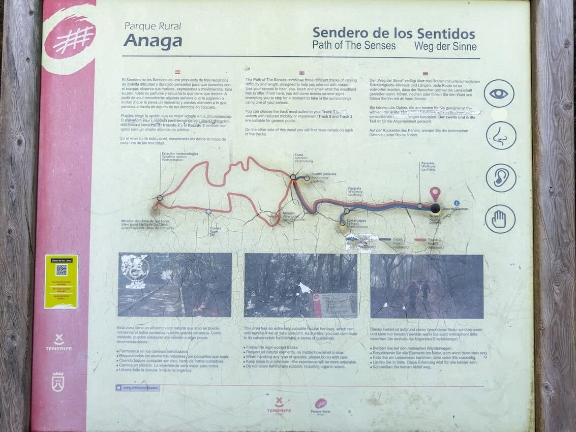 Segnaletica Iniziale Sendero de los Sentidos Tenerife